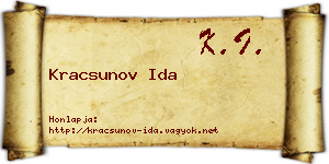 Kracsunov Ida névjegykártya