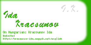 ida kracsunov business card